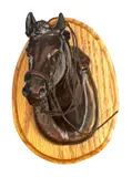 Untitled (Hackamore Horse Head) by Charles Marion Russell, bronze, sold Jun 2023