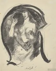 Kuss by Lovis Corinth, 1917, Lithografie und Bleistift auf Papier, sold Nov 2025