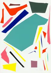 Scherenschnitte by Imi Knoebel, 1993, Farbserigrafie auf Karton, sold Nov 2025