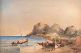 Sortie du port de la Ciotat. 1845 by Félix Ziem, Aquarelle, sold Apr 2015