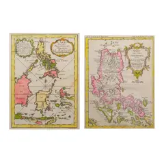 a.) Carte des Isles de Philippines, Celebes et 
Moluques 
b.) Carte de Isles Philippines 
A map showing Luzon by Jacques Nicolas Bellin 
after Murillo-Velarde. Paris, mid-18th century. by Jacques Nicolas Bellin, a.) 9” x 6 1/2” (23 cm x 17 cm) <br> b.) 8 1/2” x 6 1/2” (22 cm x 17 cm), sold Oct 2026