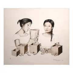 Peanut Vendor by Anita Magsaysay-Ho, lithograph, 192/400, sold Oct 2026