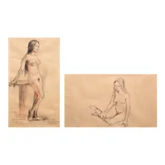 a.) Nude (front)
b.) Nude (back) by Anita Magsaysay-Ho, a.) pastel on paper, sold Oct 2026
