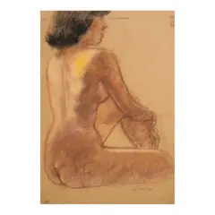 Nude by Al Perez, pastel on paper, sold Oct 2026