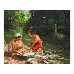 Untitled by Romeo Enriquez, oil on canvas, sold Oct 2026