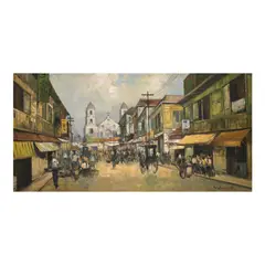 Quiapo by Cesar Buenaventura, oil on canvas, sold Oct 2026