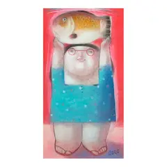 Big Catch by Roel Obemio, pastel on paper, sold Oct 2026