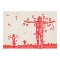 Untitled by Doctor Karayom, pen and ink on paper, sold Oct 2026