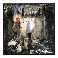 Heavy Ground 8 by Arturo Sanchez Jr., acrylic and collage in clear cast resin, sold Oct 2026