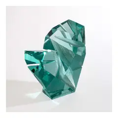 Untilted by Ramon Orlina, carved asahi glass, sold Oct 2026