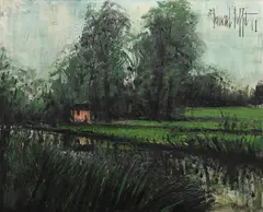 Rivière dans la campagne by Bernard Buffet, oil, offered Oct 2026