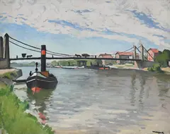 Le pont de conflans by Albert Marquet, oil, sold Oct 2026