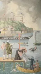 Dover harbour by Mary Adshead, oil, sold Oct 2026