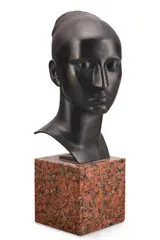 Portrait of a woman 'antea by René Harvent, sculpture, sold Oct 2026