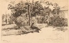 Lectură în Cișmigiu by Theodor Aman, acvaforte și gravură cu acul, sold Oct 2026