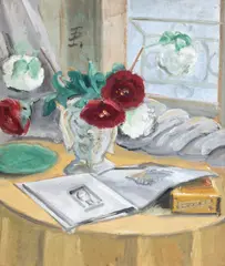 Maci și boule de neige by Theodor Pallady, cca. 1940, ulei pe carton, sold Oct 2026