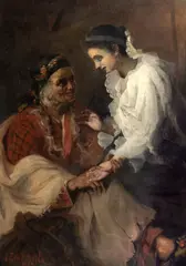 La ghicitoare by Octav Băncilă, 1893, ulei pe pânză, offered Oct 2026