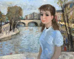 Marie-Lize pe malul Senei by Francisc Gall, anii '50, ulei pe pânză, offered Oct 2026