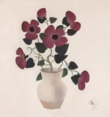 Violete by Constantin Piliuță, 1991, ulei pe pânză, sold Oct 2026