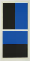 Variation in Black-Blue by Ivan Picelj, serigraphy on paper, sold Oct 2026