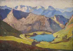 Mountain Lake by Oton Iveković, cca. 1925., oil on canvas, offered Oct 2026