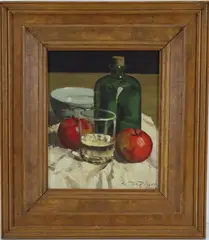 Untitled by Ludwig Platzöder, Oil on board, sold Oct 2026