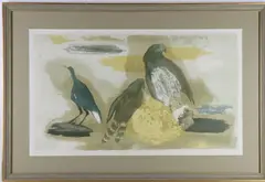 Bird Shapes, by Benton Murdoch Spruance, Lithograph in colors, sold Oct 2026