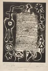Joan Miró, from The Ruthven Todd Album (D. p. 16, see C. bks. 14) by Joan Miró, 1947, Etching and aquatint, on wove paper, with full margins, sold Oct 2026