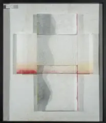 Plis et replis by Noël Dolla, 2015, Encre sur assemblage de pièces de tarlatane, non signée, sold Oct 2026