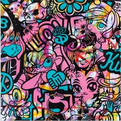 TIMELESS by Speedy Graphito, 2015, Acrylique et peinture aérosol sur toile, sold May 2015