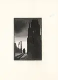 VOYAGE AU BOUT DE LA NUIT by Tardi, Encre de Chine et crayon gras pour le dessin de couverture de ce livre publié en 1998 aux éditions Futuropolis-Gallimard, sold Nov 2015