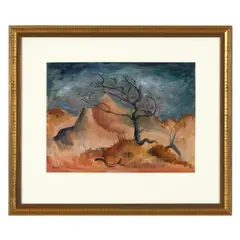 Dune on Bald Head Island by Claude Howell, Watercolor and gouache on board, sold Oct 2026