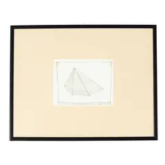 Pyramid Drawing by Sol LeWitt, Ink on paper, sold Oct 2026