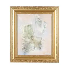 Untitled by László Dús, Mixed media on canvas with collage, sold Oct 2026