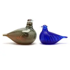 Two Art Glass Birds by Oiva Toikka, Contemporary, sold Oct 2026