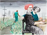 Cold Day in Summer by Niniko Morbedadze, 2017, acrylic and India ink on paper, sold Oct 2026
