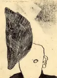Ohne Titel by Max Neumann, 1991, Kohlepapier-Frottage auf Transparentpapier, sold Nov 2010