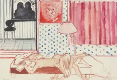 Schatten by Rosa Loy, 2005, Aquarell, Tusche und Bleistift auf dünnem Bütten, sold Apr 2025