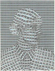 Anarchy in Construction by Thomas Bayrle, 1971, Farbserigrafie auf festem Velin, sold Jan 2025