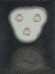 Le rêve de la chute des dents, 11 novembre 1997 by Jean-Jacques Rullier, Encre, mine de plomb et crayon de couleurs sur papier, sold Oct 2026