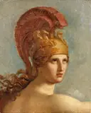 Minerve et Pâris : deux fragments d'un Jugement de Pâris by baron Gérard François Pascal Simon, 'MINERVA' AND 'PÂRIS', OIL ON CANVAS, TWO FRAGMENTS OF A 'JUDGMENT OF PARIS', ATTRIBUTED TO THE BARON GERARD, sold Nov 2014