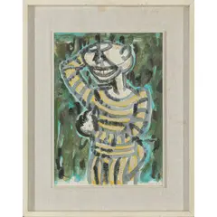 Messina 1908 - Milano 1997 / Senza Titolo by Giuseppe Migneco, mixed media on paper applicata on canvas, offered Oct 2026