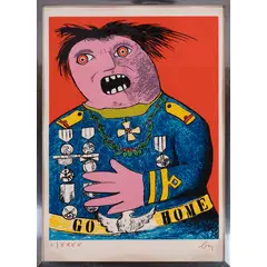 Milano 1924 - Varese 2003 / Go Home by Enrico Baj, lithograph a colori on paper, offered Oct 2026