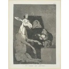 Fuendetodos 1746 - Bordeaux 1828 / Serie 'I Capricci' by Francisco Goya, etching in b/n on paper, offered Oct 2026