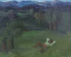 Rest in the Forest by Stoyan Venev, oil paint on canvas, sold Oct 2026