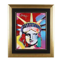 Delta by Peter Max, Acrylic over print on paper, sold Oct 2026