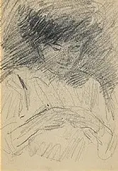 Lady Reading by John Butler Yeats, pencil on paper (second image verso), sold Oct 2026
