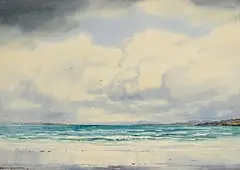 Sellerna Strand, Cleggan, Connemara by Frank Egginton, watercolour on paper, sold Oct 2026