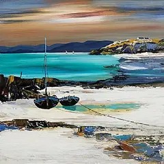 Shore of Memories by J.P. Rooney, oil on board, sold Oct 2026