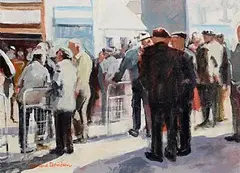 Horse Fair, Ballyclare I by Rowland Davidson, oil on canvas, sold Oct 2026